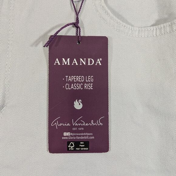 Gloria Vanderbilt Amanda Tapered Leg Light Blue Jeans Womens Size 12 Petite - Picture 5 of 9